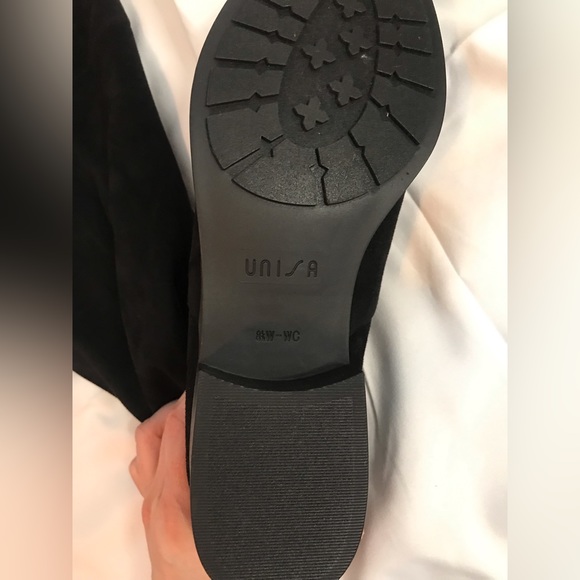 Never Worn Above Knee Black Suede Boots - Picture 2 of 3